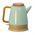 Elektrischer Wasserkocher 1,5L "SERENE" Grün-Braun-Holz