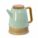 Elektrischer Wasserkocher 1,5L "SERENE" Grün-Braun-Holz
