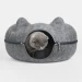 Katzentunnel Katzenhöhle mit Ohren&Schwanz aus Filz, 3-in-1 Katzenbett