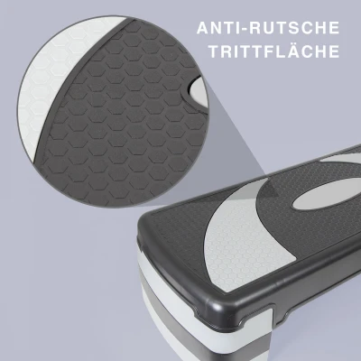 Steppbrett Stepper Höhenverstellbar 3-Stufen Fitnesstrainer Aerobic Stepboard