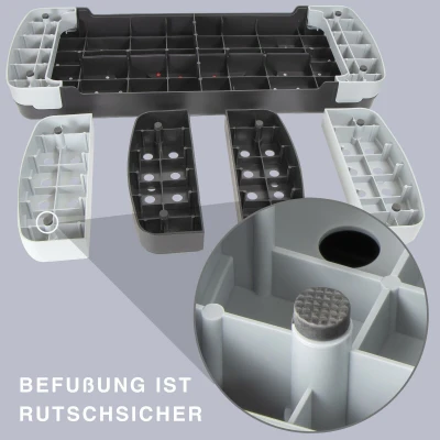 Steppbrett Stepper Höhenverstellbar 3-Stufen Fitnesstrainer Aerobic Stepboard