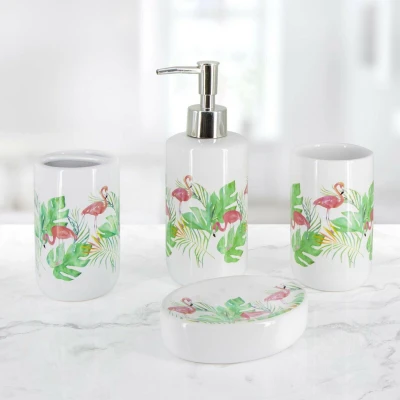 Bad-Accessoire-Set Seifenspender Zahnputzbecher Zahnbürstenhalter Seifenschale