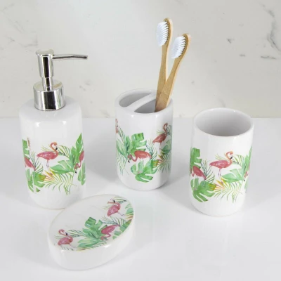 Bad-Accessoire-Set Seifenspender Zahnputzbecher Zahnbürstenhalter Seifenschale