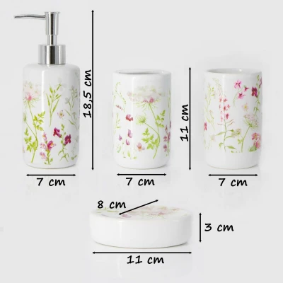 Bad-Accessoire-Set Seifenspender Zahnputzbecher Zahnbürstenhalter Seifenschale