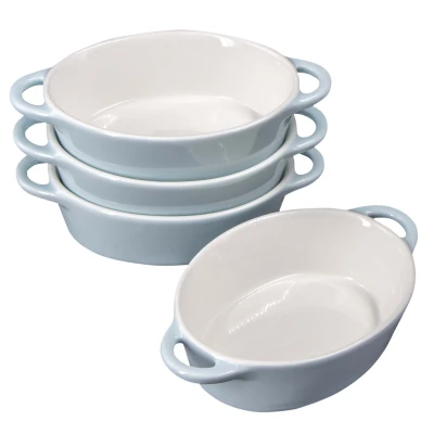 MINI ovale Auflaufformen Ofen- Backform Keramik Set 4 St 9,5 x3,6 x14 cm (innenmaß) 300ml