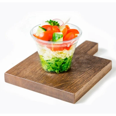 Feinkostbecher 50St Einweg-Party-Smoothie-Dessert-Plastikbecher mit Deckel u. Löffel l in 3 Varianten