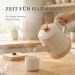 Elektrischer Wasserkocher aus Keramik, 1,2 Liter, abnehmbarer Deckel, Oak
