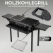 KVOTA PROFI Holzkohlegrill Mangal 2 mm Stahl, 2 Grillroste,Ofenaufsatz