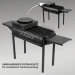 KVOTA PROFI Holzkohlegrill Mangal 2 mm Stahl, 2 Grillroste,Ofenaufsatz