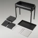 KVOTA PROFI Holzkohlegrill Mangal 2 mm Stahl, 2 Grillroste,Ofenaufsatz