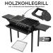 KVOTA PROFI Holzkohlegrill Mangal 2 mm Stahl, 2 Grillroste,Ofenaufsatz