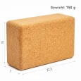 Yogablock aus Kork 2-er Set je 22,5 x15 x7 cm