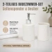 KVOTA Badaccessoire Set 2-teilig, Seifenspender & Zahnputzbecher Keramik
