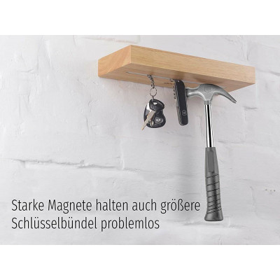 Schlüsselbrett mit Ablage Schlüsselhalter Magnetisch für Flur moderne Deko