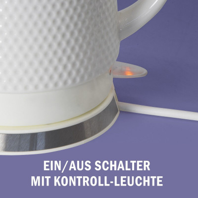 Elektrischer Keramik Wasserkocher, Teekessel 1,5 L,1500W,Noppen-Design