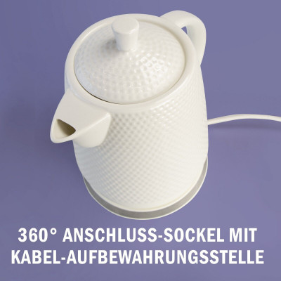 Elektrischer Keramik Wasserkocher, Teekessel 1,5 L,1500W,Noppen-Design