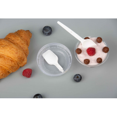 EINWEG Deckel mit Löffel 95mm aus Plastik, SET 50St