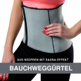 Bauchweggürtel aus Neopren mit Sauna-Effekt Bauchgürtel mit 4 Reißverschlusse