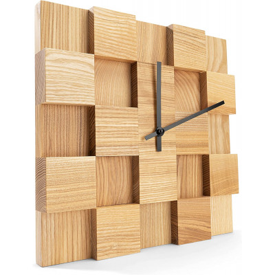 Wanduhr aus edlem Eschenholz Modernes, Minimalistisches Design als Dekoration oder als Geschenk - EIN Vintage Schmuckstück