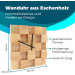 Wanduhr aus edlem Eschenholz Modernes, Minimalistisches Design als Dekoration oder als Geschenk - EIN Vintage Schmuckstück