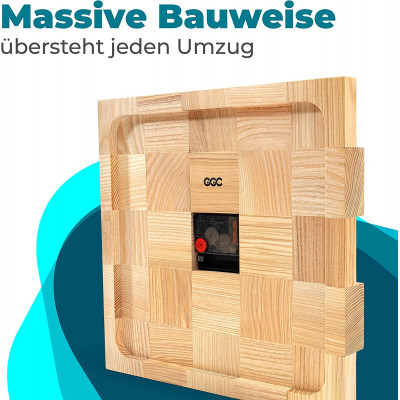 Wanduhr aus edlem Eschenholz Modernes, Minimalistisches Design als Dekoration oder als Geschenk - EIN Vintage Schmuckstück