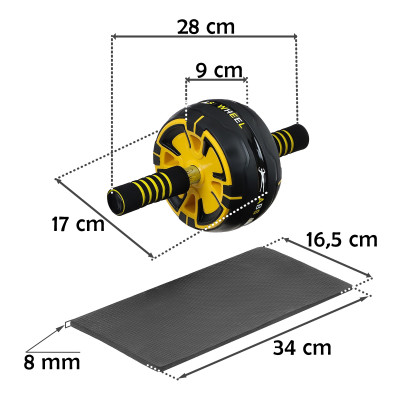 Fitness Bauchtrainer Gerät aus Metall und Plastik