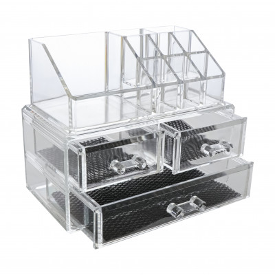 Make-Up Aufbewahrungsbox Organizer Acryl Kunststoff 16x19x12 cm