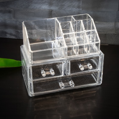 Make-Up Aufbewahrungsbox Organizer Acryl Kunststoff 16x19x12 cm