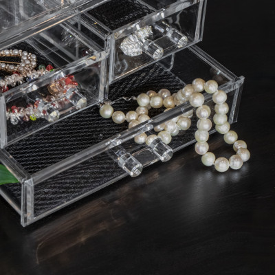 Make-Up Aufbewahrungsbox Organizer Acryl Kunststoff 16x19x12 cm