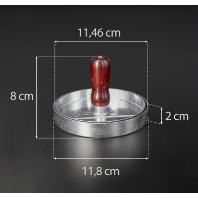 Burgerpresse Patties-Former Aluminium Hamburger Burger Veggie Antihaftbeschichtung 11,8x8 cm