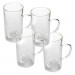 Glasbecher Trinkglas Design „Berg“ 4-er Set Gläser konkaver gewölbter Boden Geschenkidee