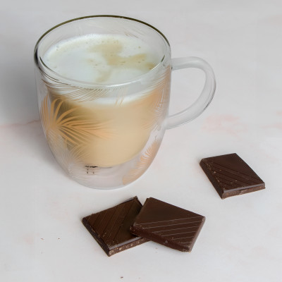 Doppelwandiges Glas 2-er Set 300 ml Thermogläser Doppelwand-Gläser Design „Tropen“