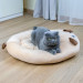Haustierbett Haustierliege Hundebett Hundeliege Katzenliege oval, klein, 60x50x10 cm, weich. Antirutsch-Noppen