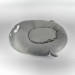 Haustierbett Haustierliege Hundebett Hundeliege Katzenliege „Wal“ oval, klein, 60x50x10 cm, weich. Antirutsch-Noppen