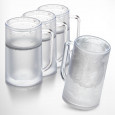4-er Set Bierkrug mit Kühlgel 0,33 L ,Kühlbecher Getränkekühler schnelle Kühlung Bier