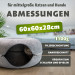 Katzentunnel Katzenhöhle Katzenbett Spielhöhle Kratzbaum+Küschenhöhle Grau 60x60x28 cm aus Filz, rund, Grau