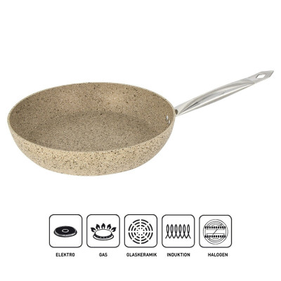Bratpfanne aus hochwertigem Aluminiumguss mit Granitbeschichtung Induktion