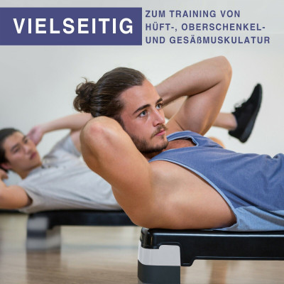 Steppbrett Stepper Höhenverstellbar 3-Stufen Fitnesstrainer Aerobic Stepboard