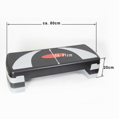 Steppbrett Stepper Höhenverstellbar 3-Stufen Fitnesstrainer Aerobic Stepboard