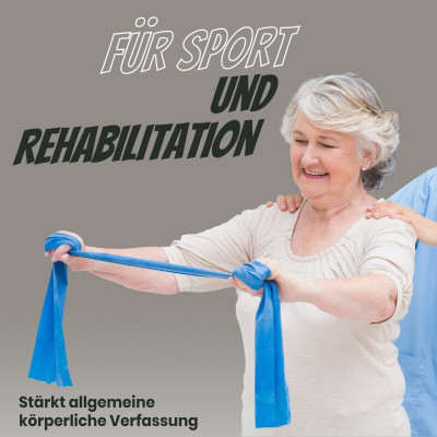 Fitnessband 2er Set Gymnastikband Terraband Widerstandsband für Sport und Reha