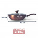 Wok-Pfanne abnehmbarer Holzoptik-Griff Deckel Ø32cm Antihaftbeschichtung Aluguss