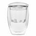 Doppelwandiges Teeglas 350 ml, Thermogläser mit Sieb und Deckel aus Glas, ohne Henkel. Gläser für Kaffee oder Tee, mit Deckel