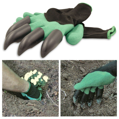 Gartenhandschuhe mit Krallen, Arbeitshandschuhe, Einheitsgröße, 4 Paar, Graben