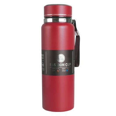 Thermoskanne Thermosflasche 800 ml mit Sieb Edelstahl Isolierkanne Rot