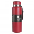 Thermoskanne Thermosflasche 800 ml mit Sieb Edelstahl Isolierkanne Rot