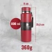 Thermoskanne Thermosflasche 800 ml mit Sieb Edelstahl Isolierkanne Rot