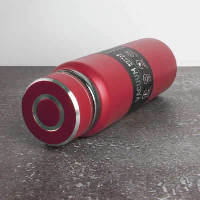 Thermoskanne Thermosflasche 800 ml mit Sieb Edelstahl Isolierkanne Rot