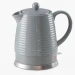 Elektrischer Wasserkocher aus Keramik, 1,5 Liter, abnehmbarer Deckel, Grau- Modernes Stylisches Design Grand,