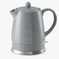 Elektrischer Wasserkocher aus Keramik, 1,5 Liter, abnehmbarer Deckel, Grau- Modernes Stylisches Design Grand,