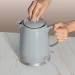 Elektrischer Wasserkocher aus Keramik, 1,5 Liter, abnehmbarer Deckel, Grau- Modernes Stylisches Design Grand,